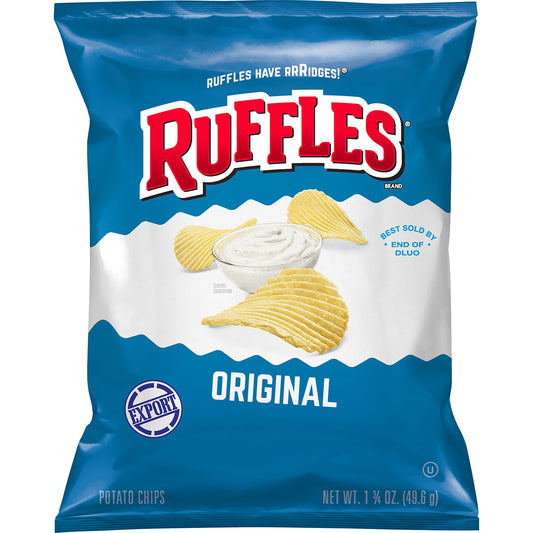 Ruffles Original Potato Chips 1.75 OZ (50g) - Export