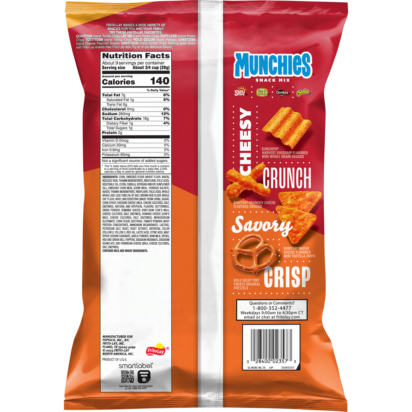 Munchies Snack Mix Cheese Fix Flavored  9.25 OZ (262g) - Export