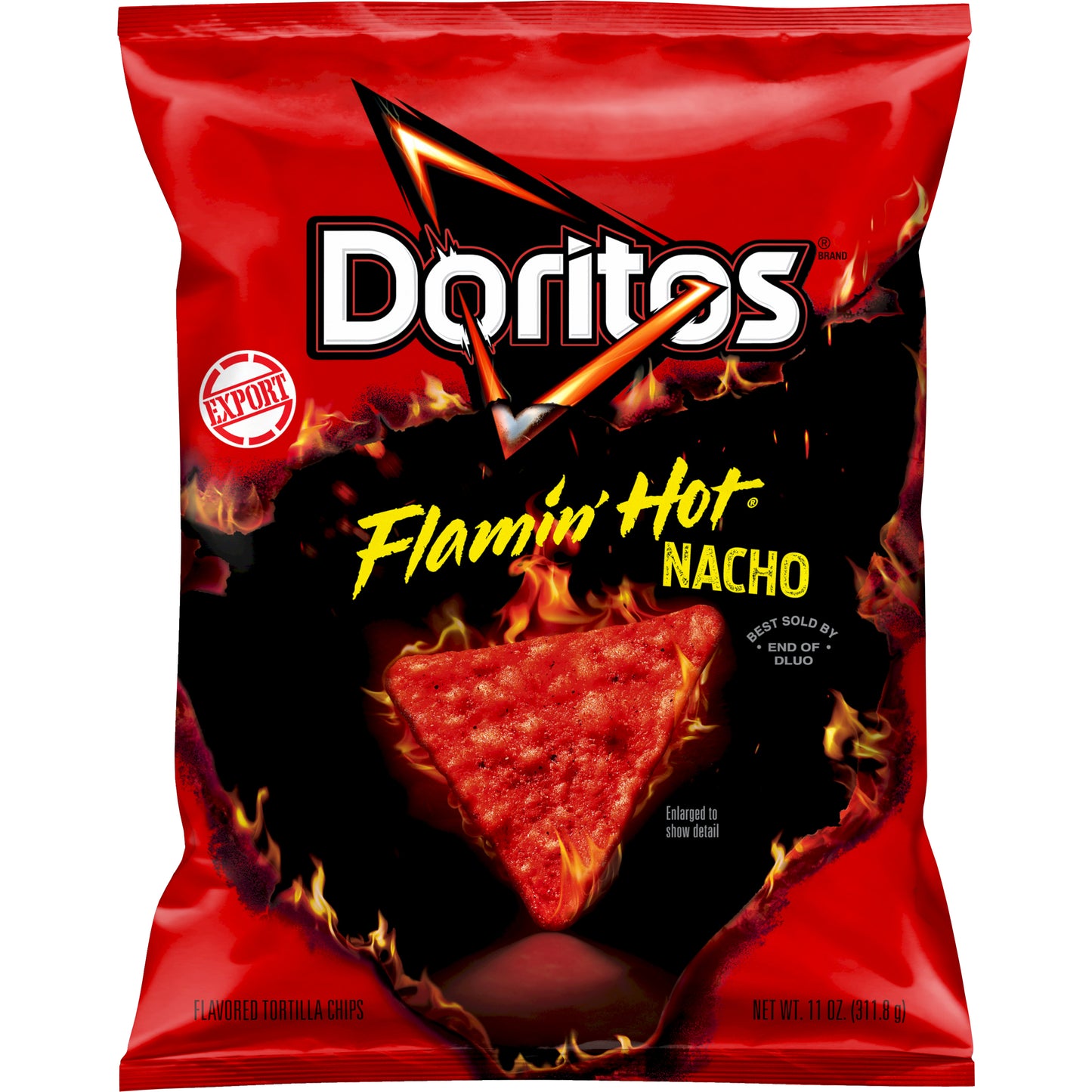 Doritos Flaming Hot Nacho Tortilla Chips, 11 OZ (312g) - Export