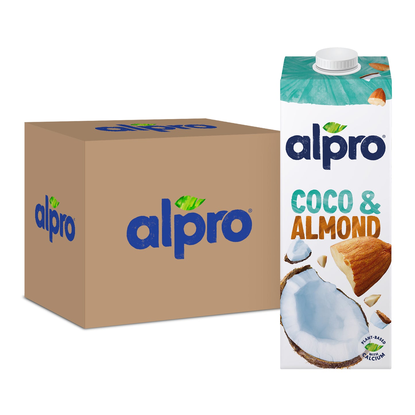 Alpro Drink Coconut-Almond (1l x 8), 100% Plant Based And Dairy Free, Suitable For Vegans, Naturally Free From Lactose, Rich In Nutrients