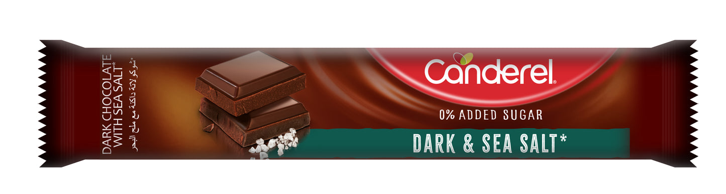 Canderel Dark Chocolate & Sea Salt, No Added Sugar - 100g