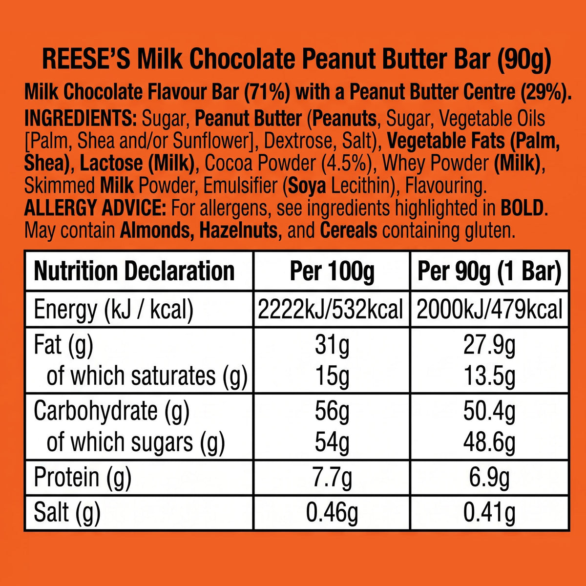 Reese's Milk Chocolate Block 90g