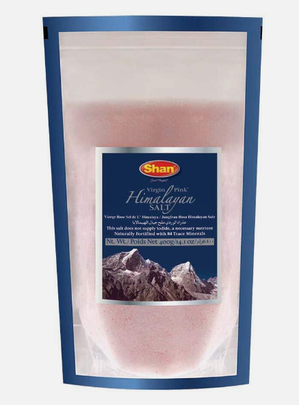 Shan Himalayan Virgin Pink Salt 400gm (Stand up Pouch)