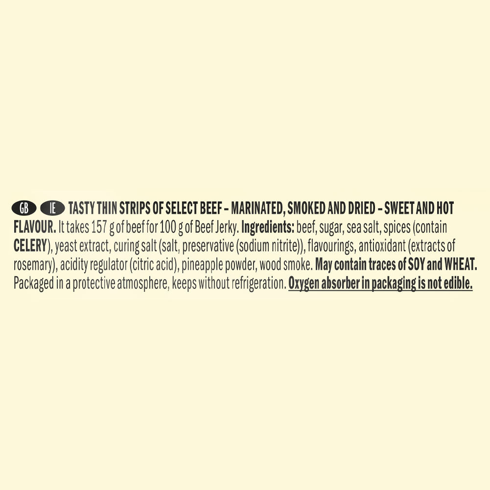 Jack Link’s, Mr.Beast Beef Jerky Sweet & Hot - High Protein Meat Snack - Dried Halal Beef- 1X40Gr
