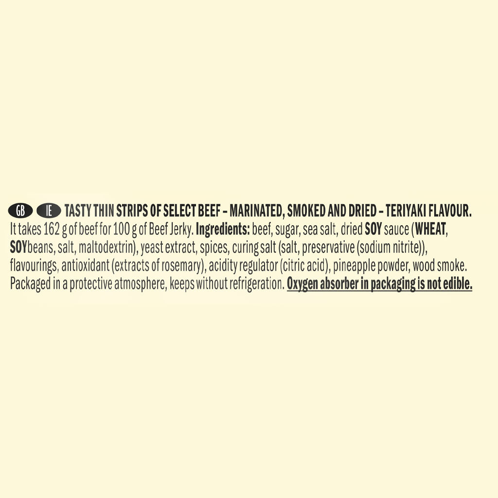 Jack Link’s, Mr.Beast Beef Jerky Teriyaki - High Protein Meat Snack - Dried Halal Beef- 1X40Gr