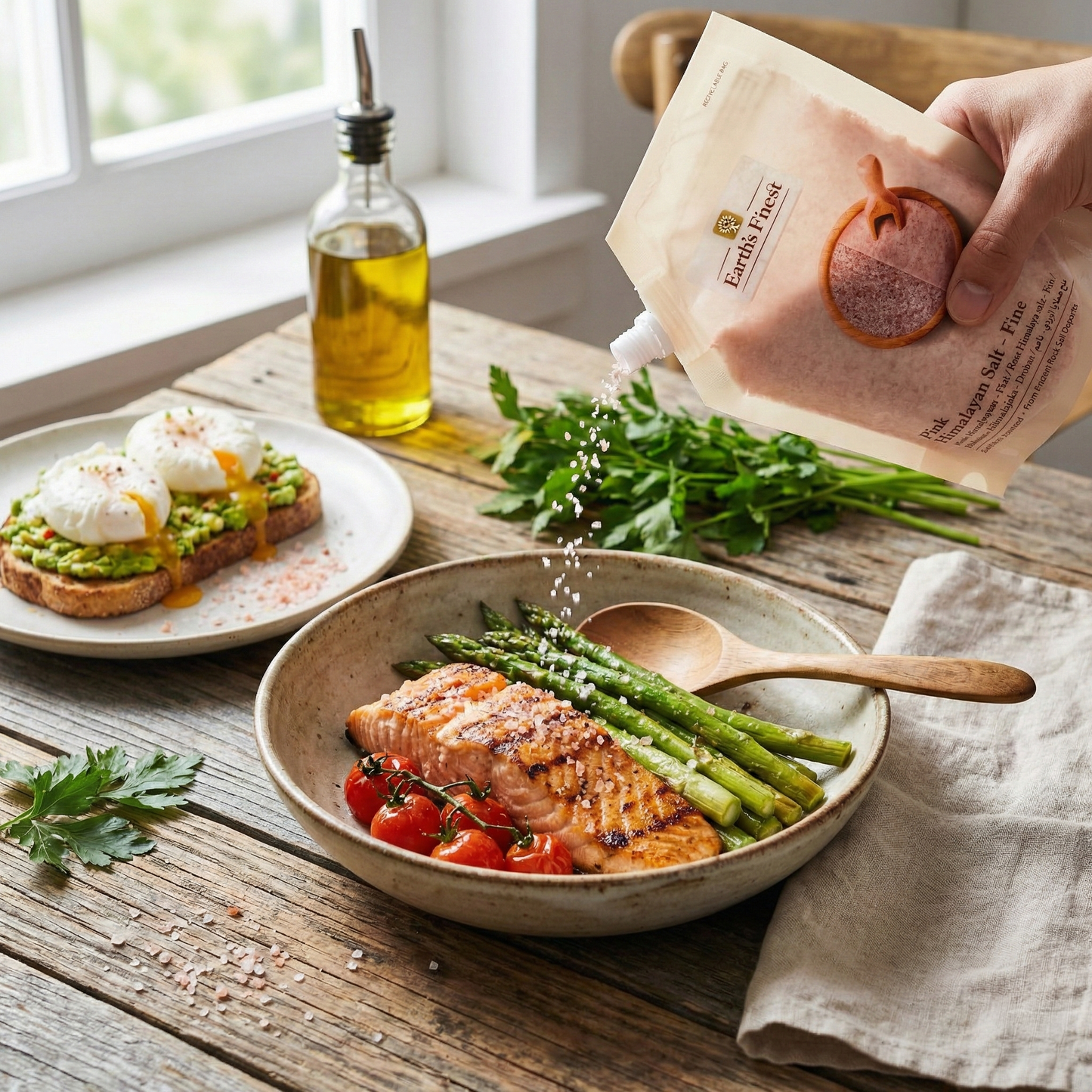 Earth's Finest Pink Himalayan Salt - Fine 500g