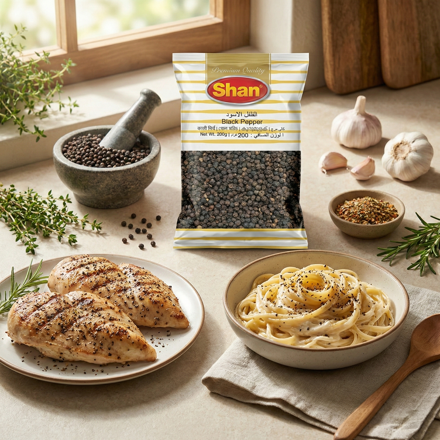 Shan Black Pepper Whole 200gm
