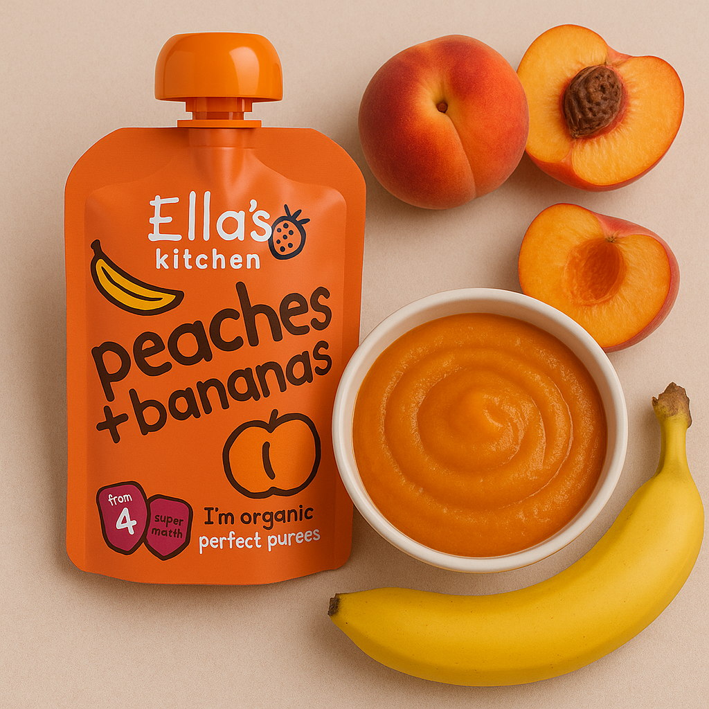 Ella's Kitchen organic peaches + bananas 120g