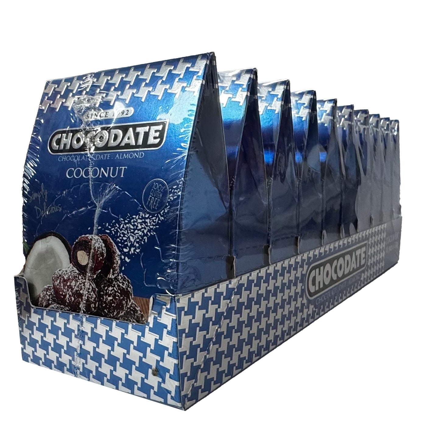 Chocodate Coconut | Exquisite Bite Sized Delicacy | Golden Roasted Almond - 33gm (Pack of 10)