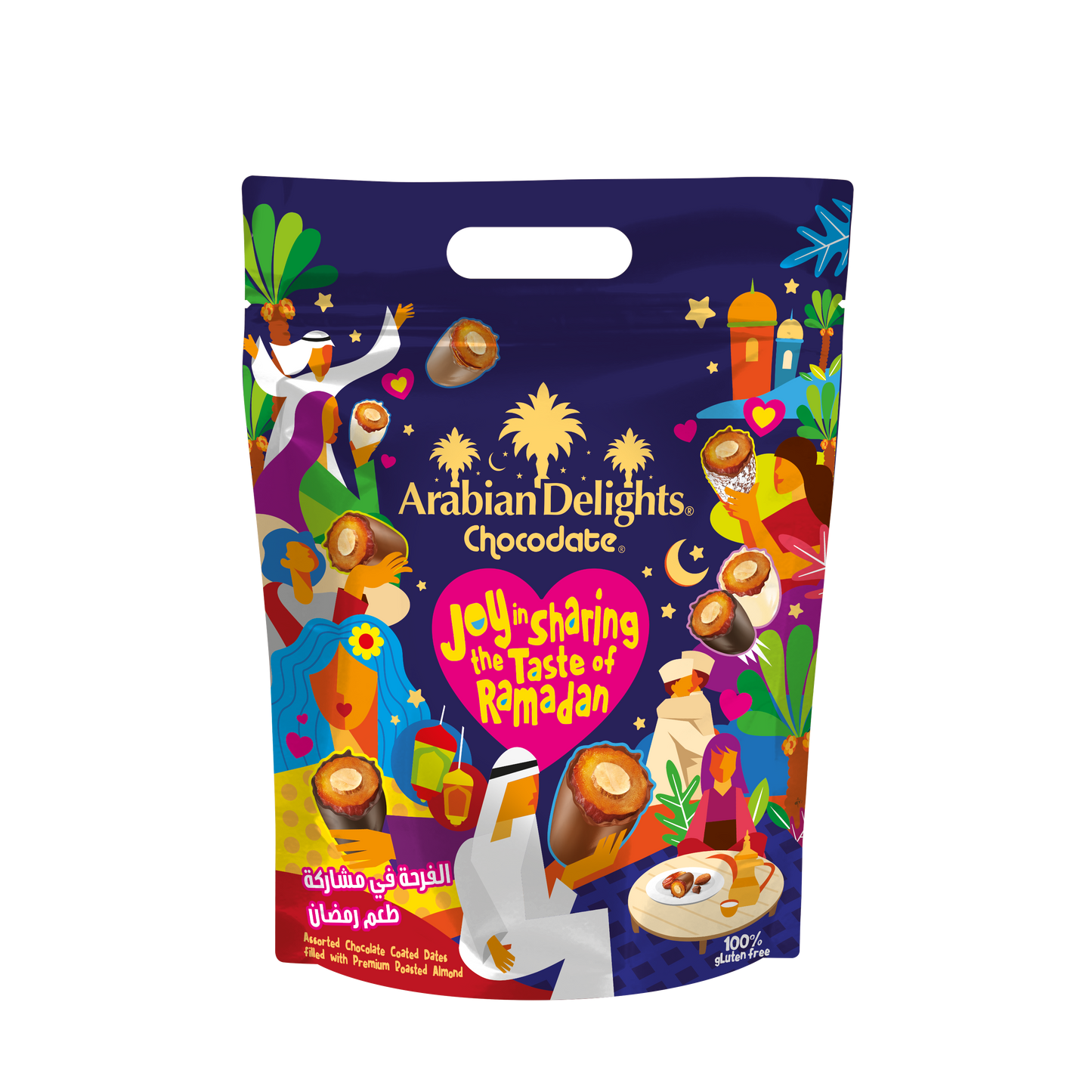 Arabian Delights Assorted Chocodate, Classic Choco Coated Bite-Sized Snacks,Pouch 400gm