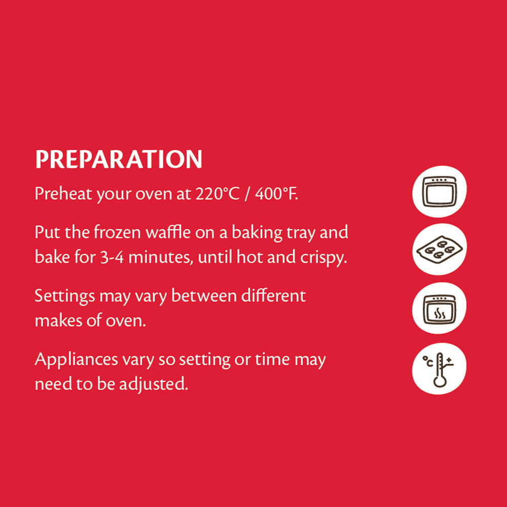 Feli's Kitchen Frozen Belgian Waffles 160g