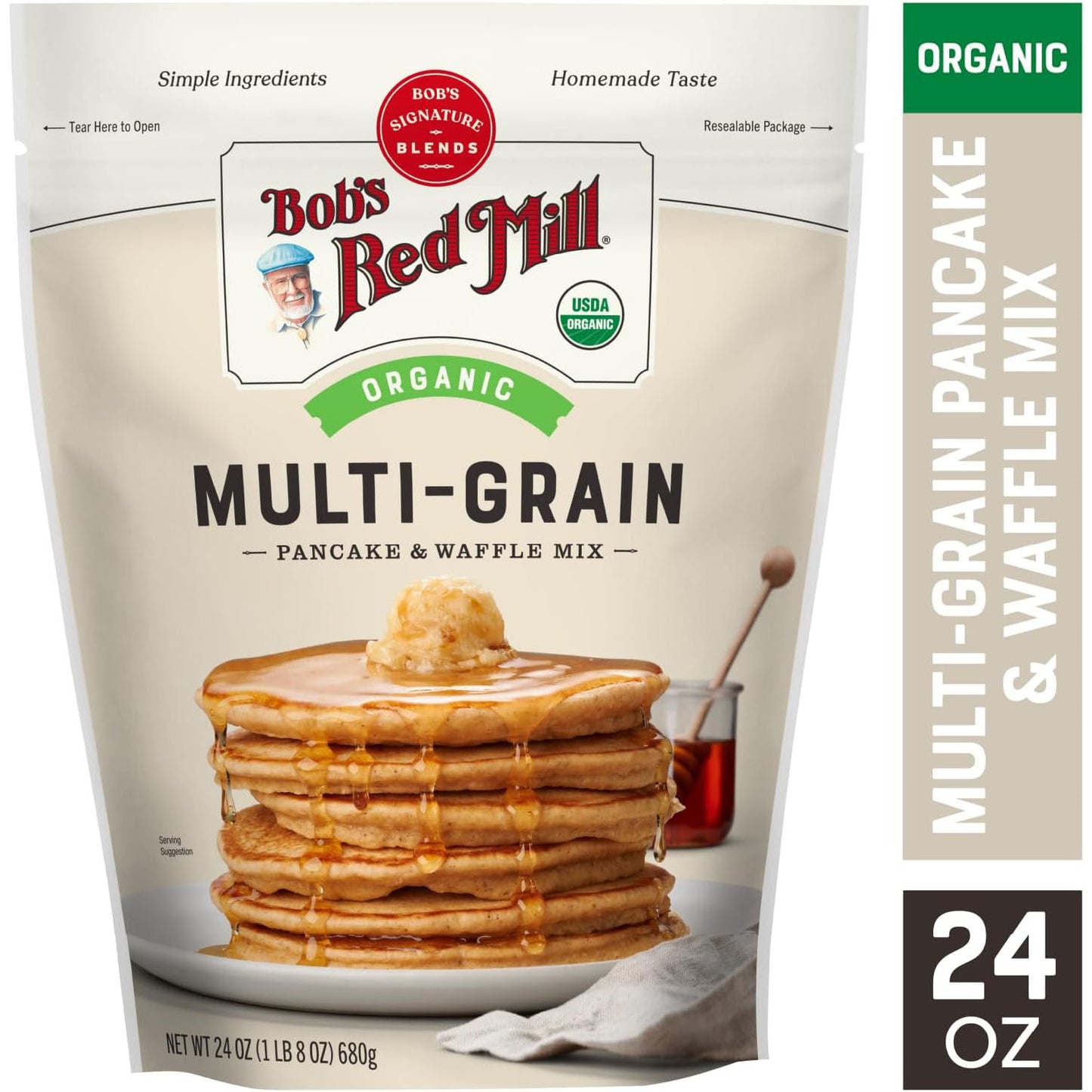 Bob's Red Mill Organic 7 Grain Pancake & Waffle Mix, Whole Grain 680gm
