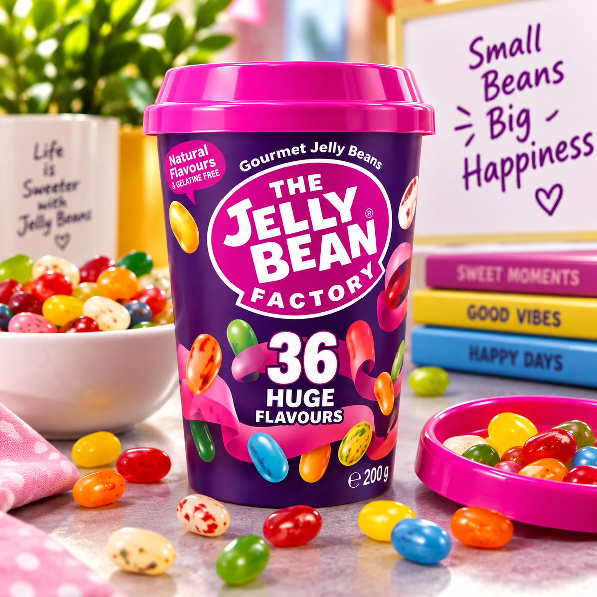 The Jelly Bean Factory 36 Mix Gourmet Flavors Jellybeans, Cup - 200g