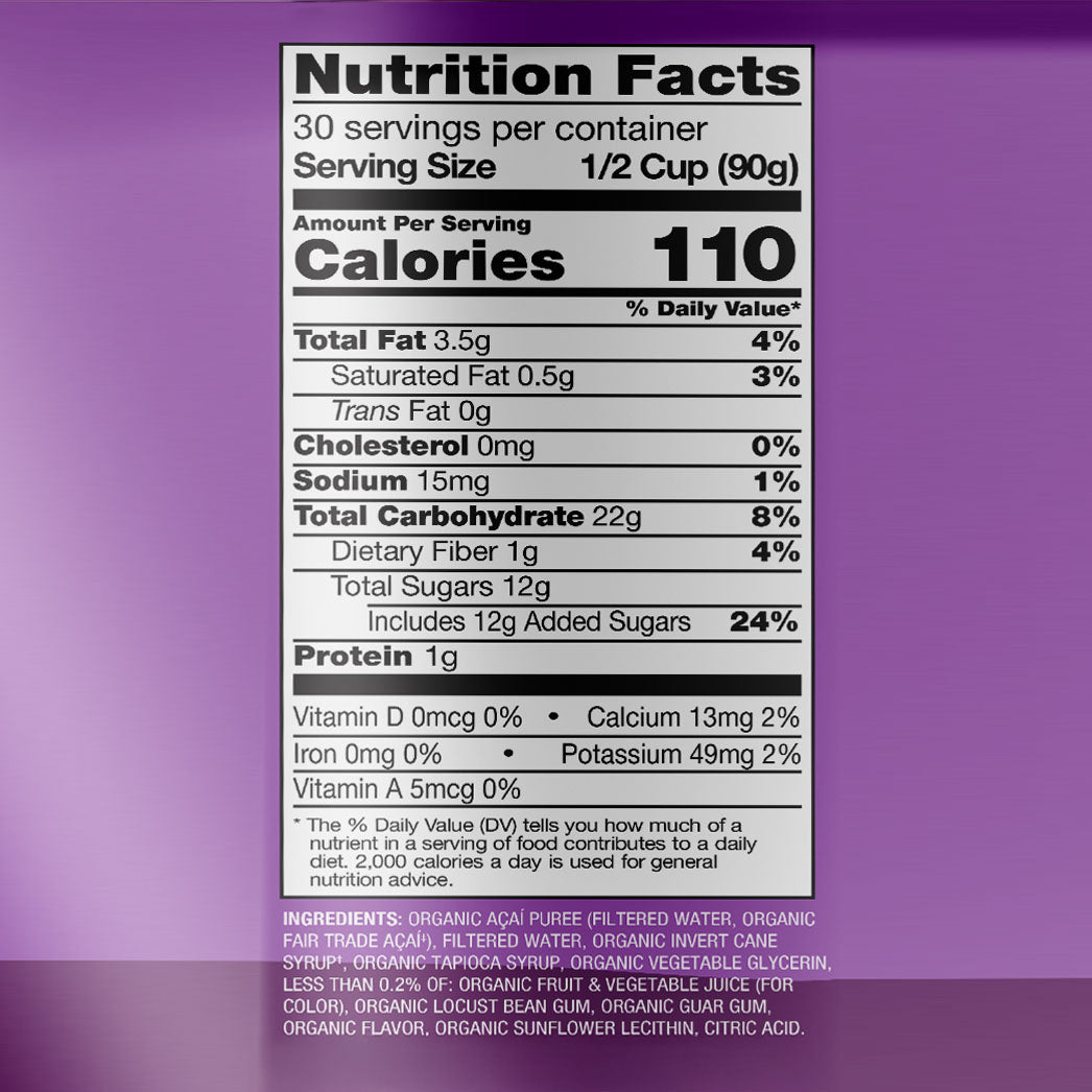 Sambazon Frozen Scoopable Açaí Sorbet 3.6L