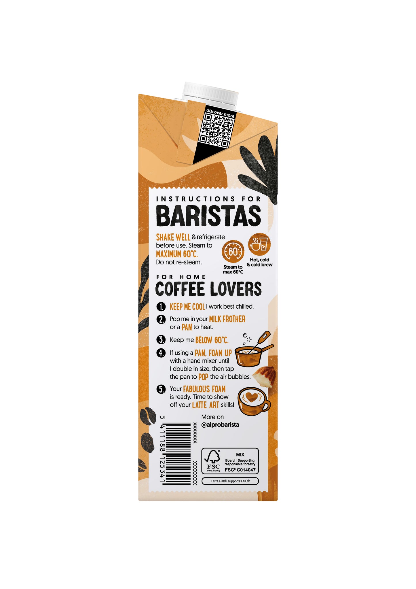 Alpro Barista Almond Drink, 1L, Totally Plant Based And Vegan, Naturally Free From Lactose, Fabulously Foamable Addition To Your Coffee