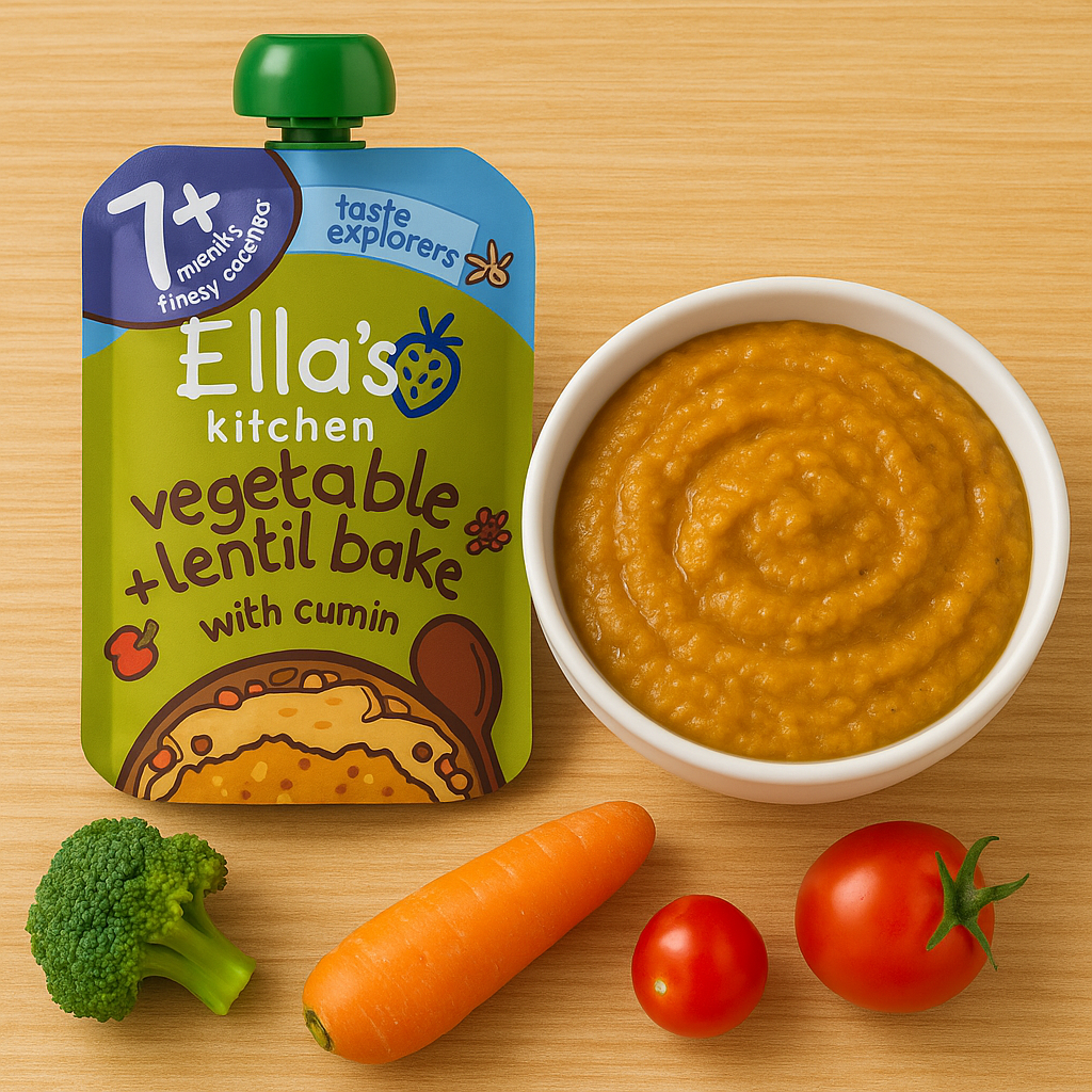 Ella's Kitchen organic vegetable bake with lentils 130g