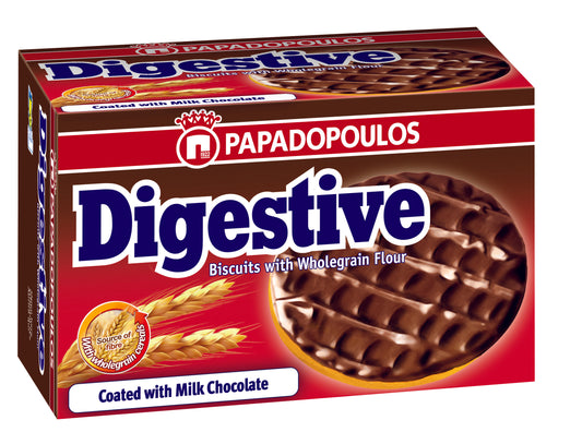 Digestive Biscuits With Wholegrain Flour, Milk Chocolate 200gm
