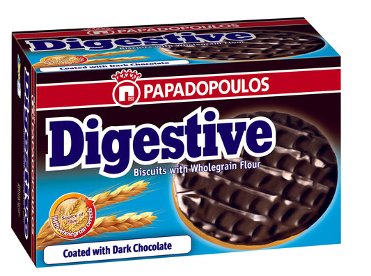 Digestive Biscuits With Wholegrain Flour, Dark Chocolate 200gm