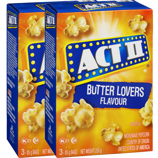 Act II Popcorn Butter Lovers 255gm (2 packs)