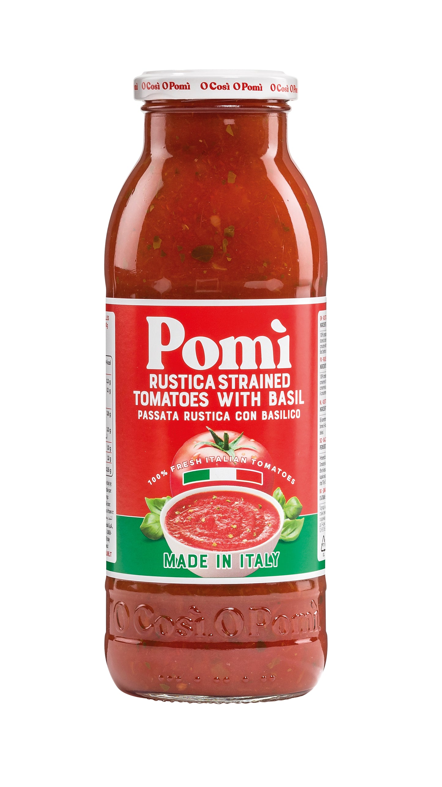 Pomi Passata Rustica Strained Tomatoes with Basil 700gm
