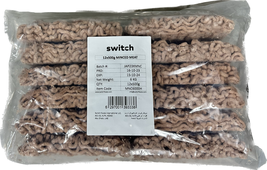 Switch 100% Plant-based Mince Meat, 6Kg, GMO-free, Cholesterol-free, Soy-free, Gluten-free, Dairy-free, Halal (Frozen)