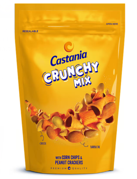 Castania Crunchy Mix Nuts With Corn Chips & Peanut Crackers 170gm
