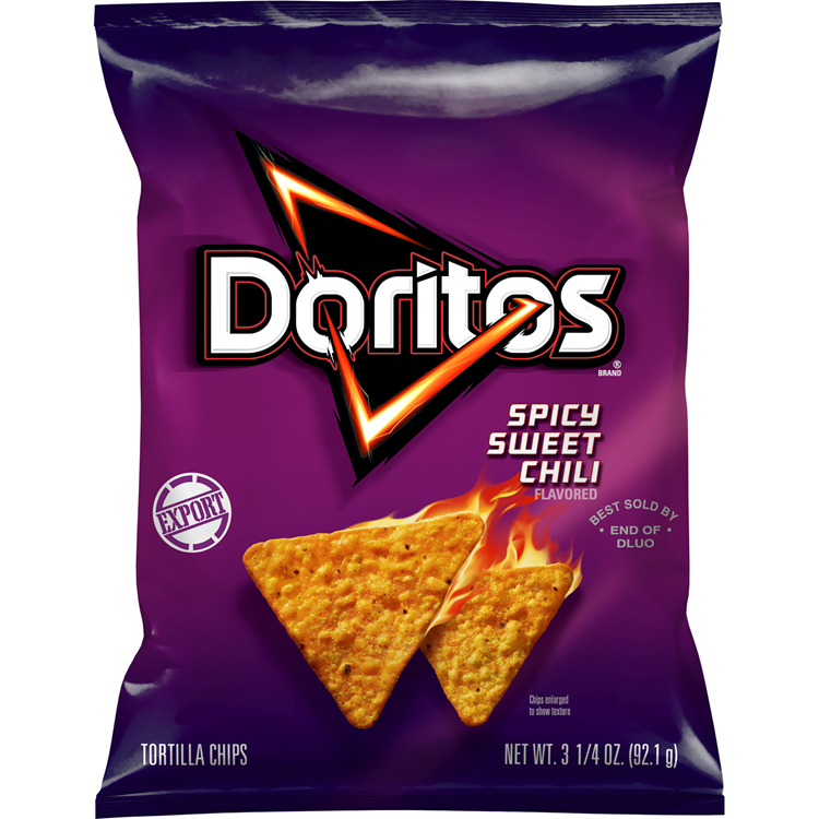 Doritos Spicy Sweet Chili Flavored Tortilla Chips 3.25 OZ (92g) - Export