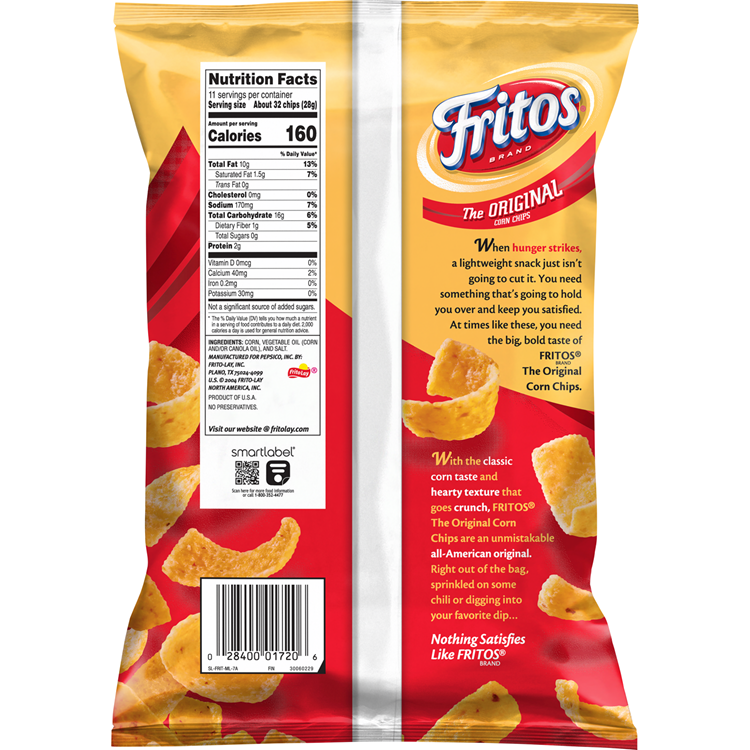 Fritos The Original Corn Chips 11 OZ (312g) - Export
