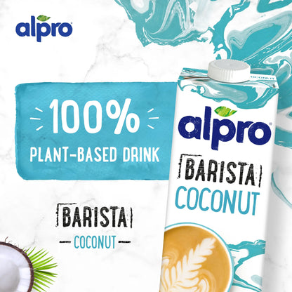Alpro Barista Coconut Drink 1L, 100% Plant Based And Gluten & Dairy Free, Suitable For Vegans, Naturally Free From Lactose, Rich In Nutrients Alpro