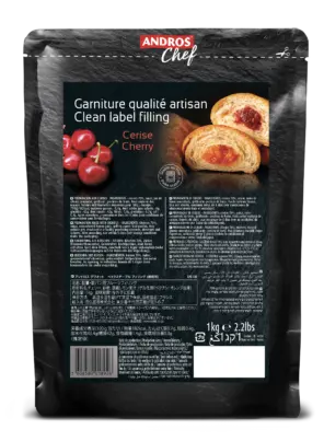 Andros Chef Cherry Clean Label Filling Bake Stable, 1Kg Andros Chef