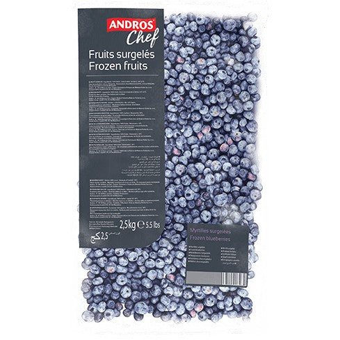 Andros Chef Frozen Cultivated Blueberries 2.5Kg Andros Chef