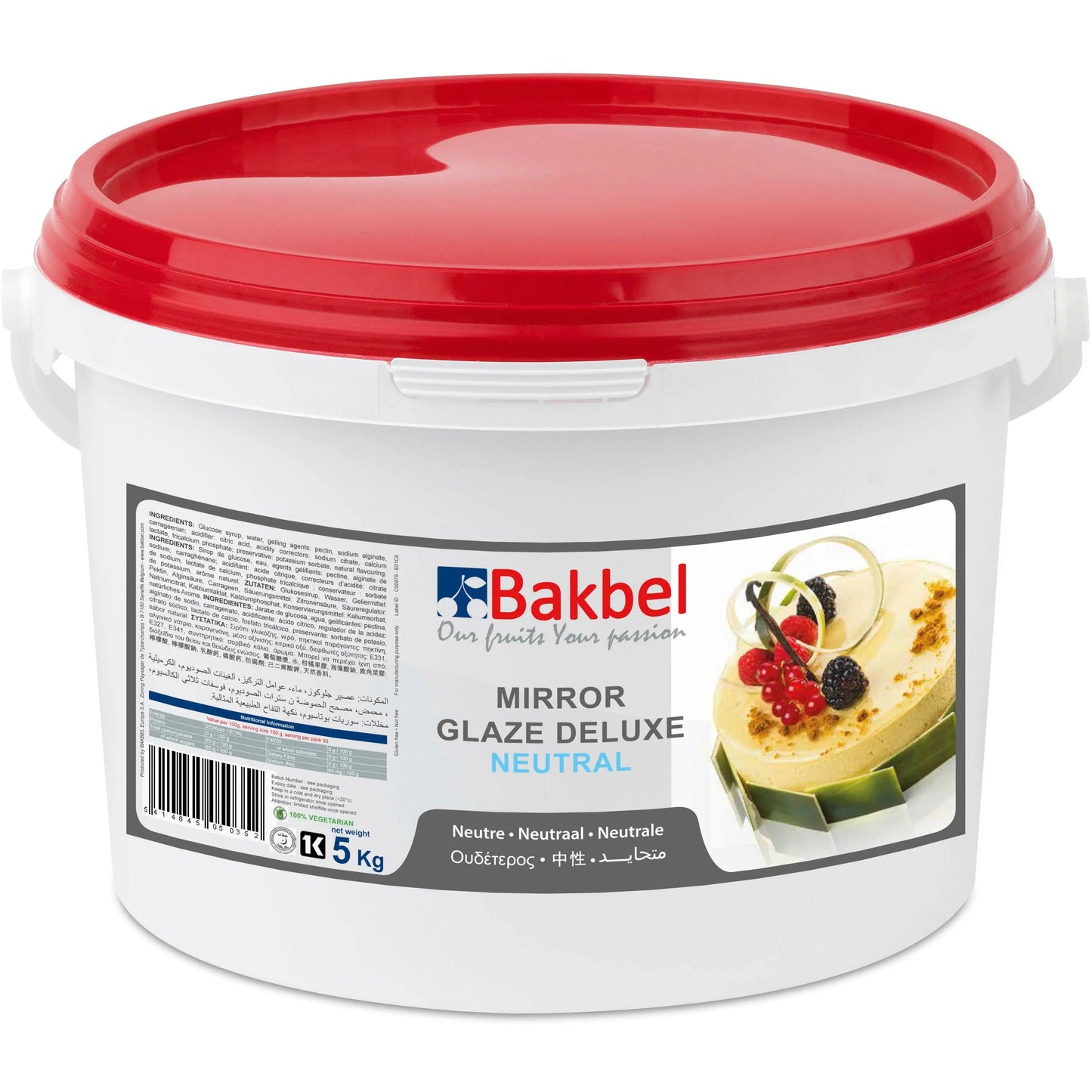 Bakbel Mirror Glaze Deluxe Neutral 5Kg Bakbel