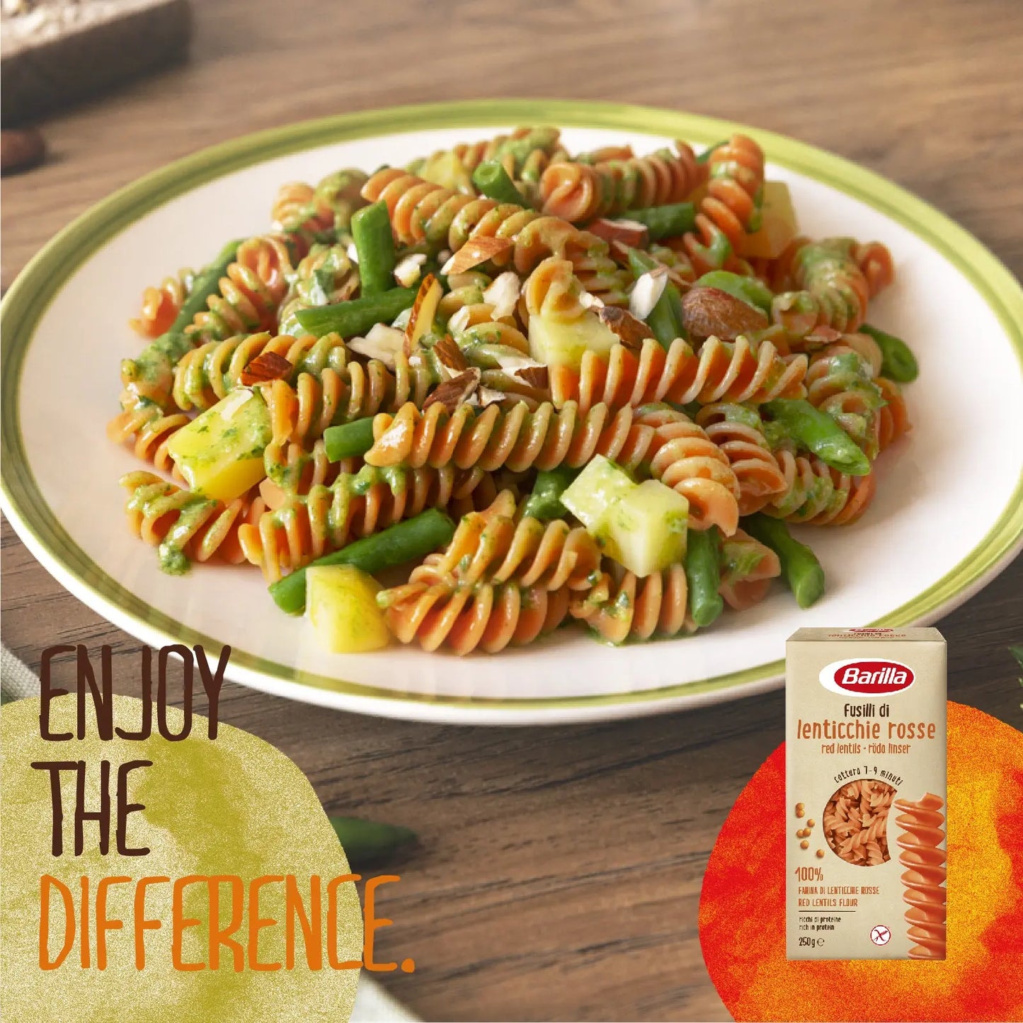 Barilla Legumes - Fusilli Red Lentil 250g Barilla