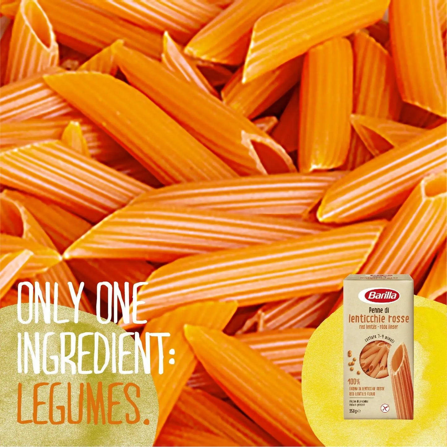 Barilla Legumes - Penne Red Lentil 250g Barilla