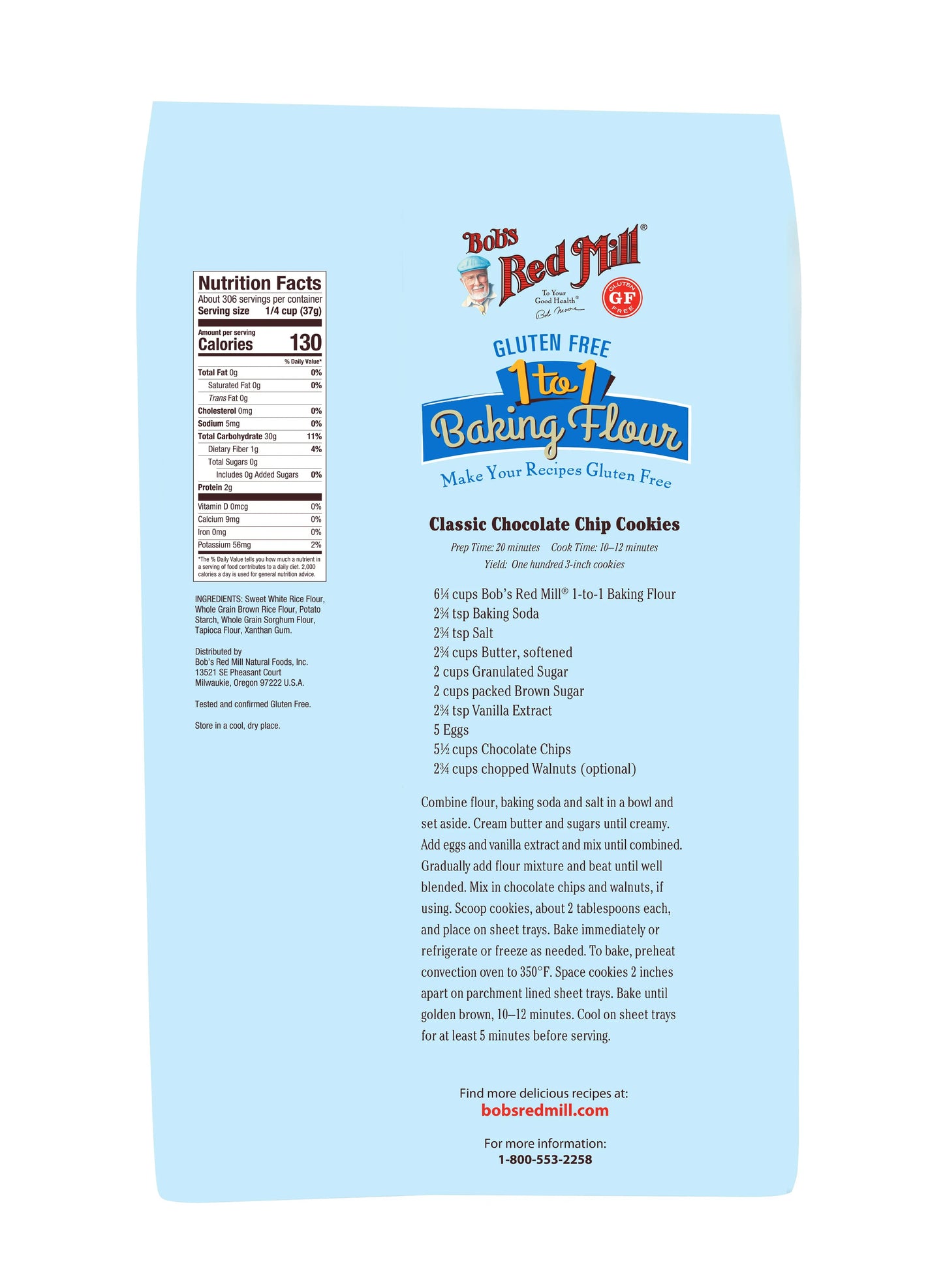 Bob's Red Mill 1-TO-1 Baking Flour, Gluten Free, Vegan 11.34 Kg Bob's Red Mill