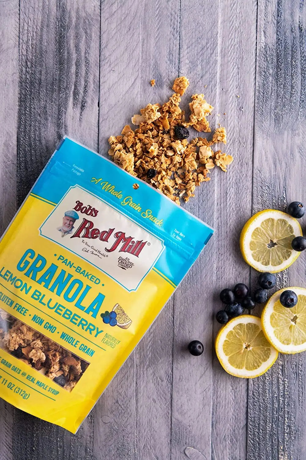 Bob's Red Mill Homestyle Granola Lemon Blueberry, Gluten Free, Whole Grain, Non-GMO 312gm Bob's Red Mill