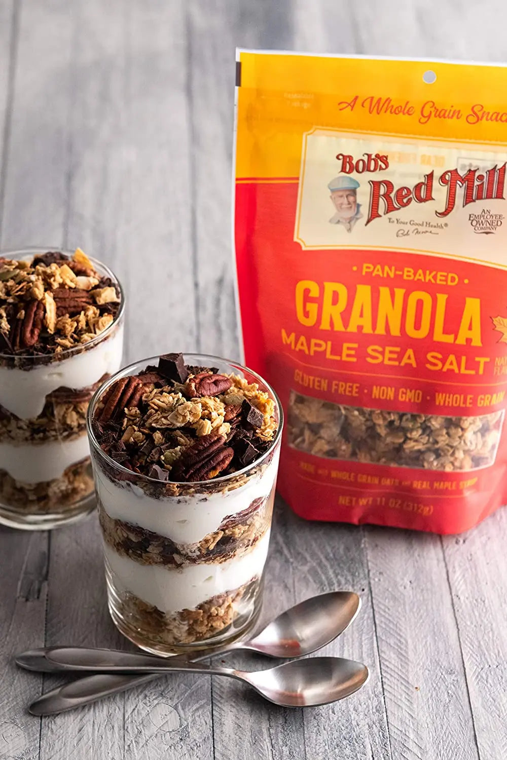 Bob's Red Mill Homestyle Granola Maple Sea Salt, Gluten Free, Whole Grain, Non-GMO 312gm Bob's Red Mill