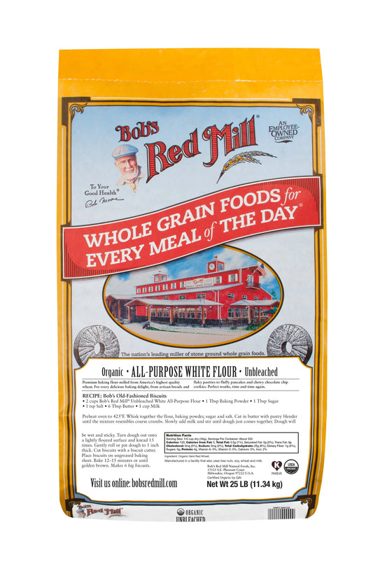 Bob's Red Mill Organic Unbleached All Purpose White Flour, 11.34 Kg Bob's Red Mill