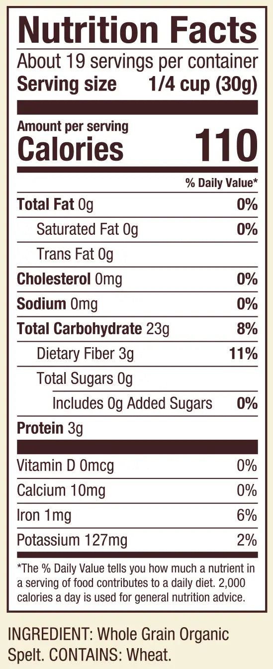 Bob's Red Mill Organic Whole Grain Spelt Flour, Non-GMO 567gm Bob's Red Mill