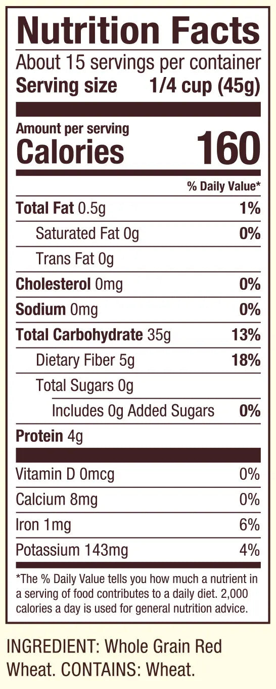 Bob's Red Mill Whole Grain Red Bulgur Wheat Ala, Non-GMO 680gm Bob's Red Mill