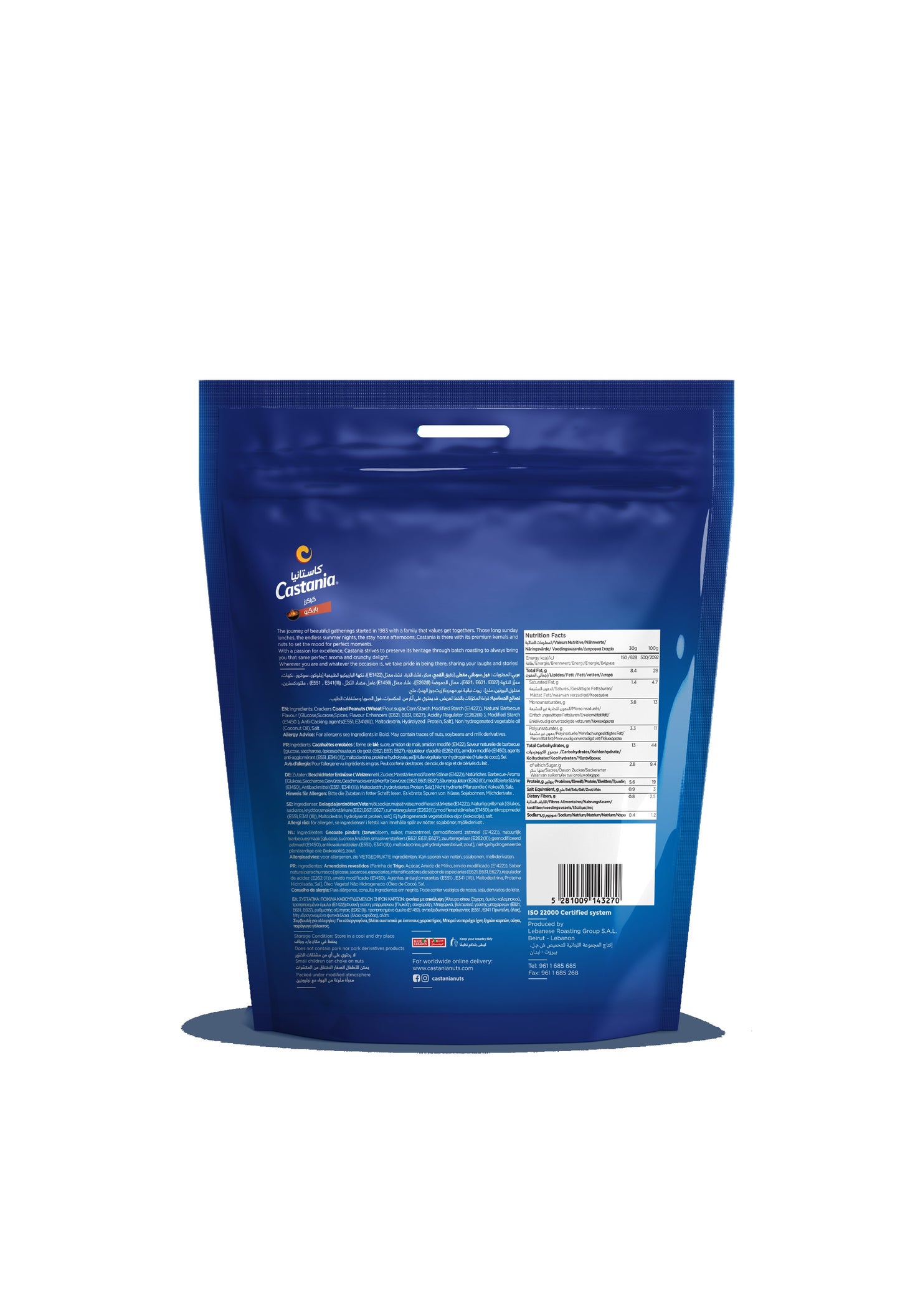 Castania Peanuts Coated Barbecue 100G Castania