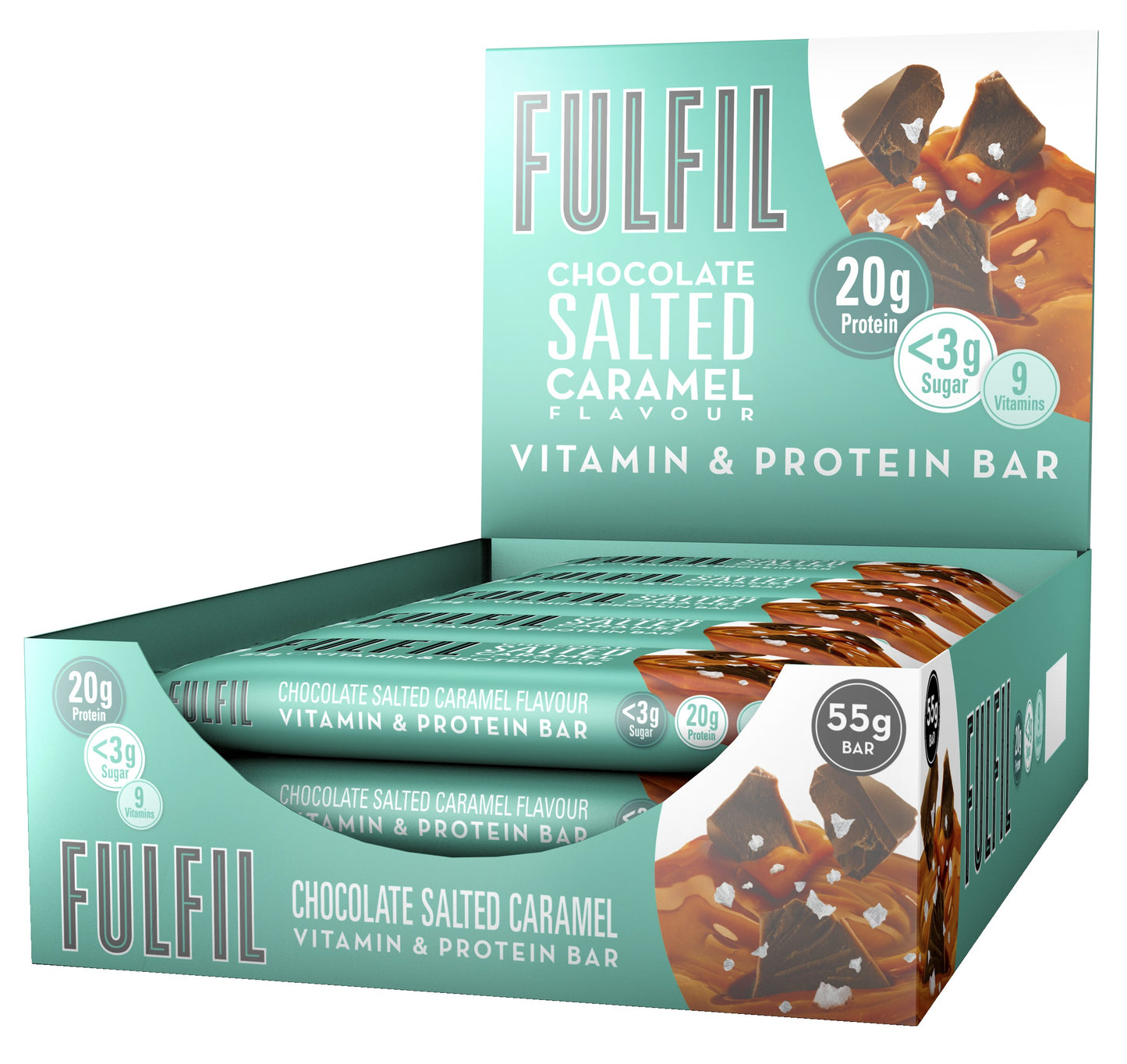 Fulfil Chocolate Salted Caramel Bar 15 x 55G FulFil