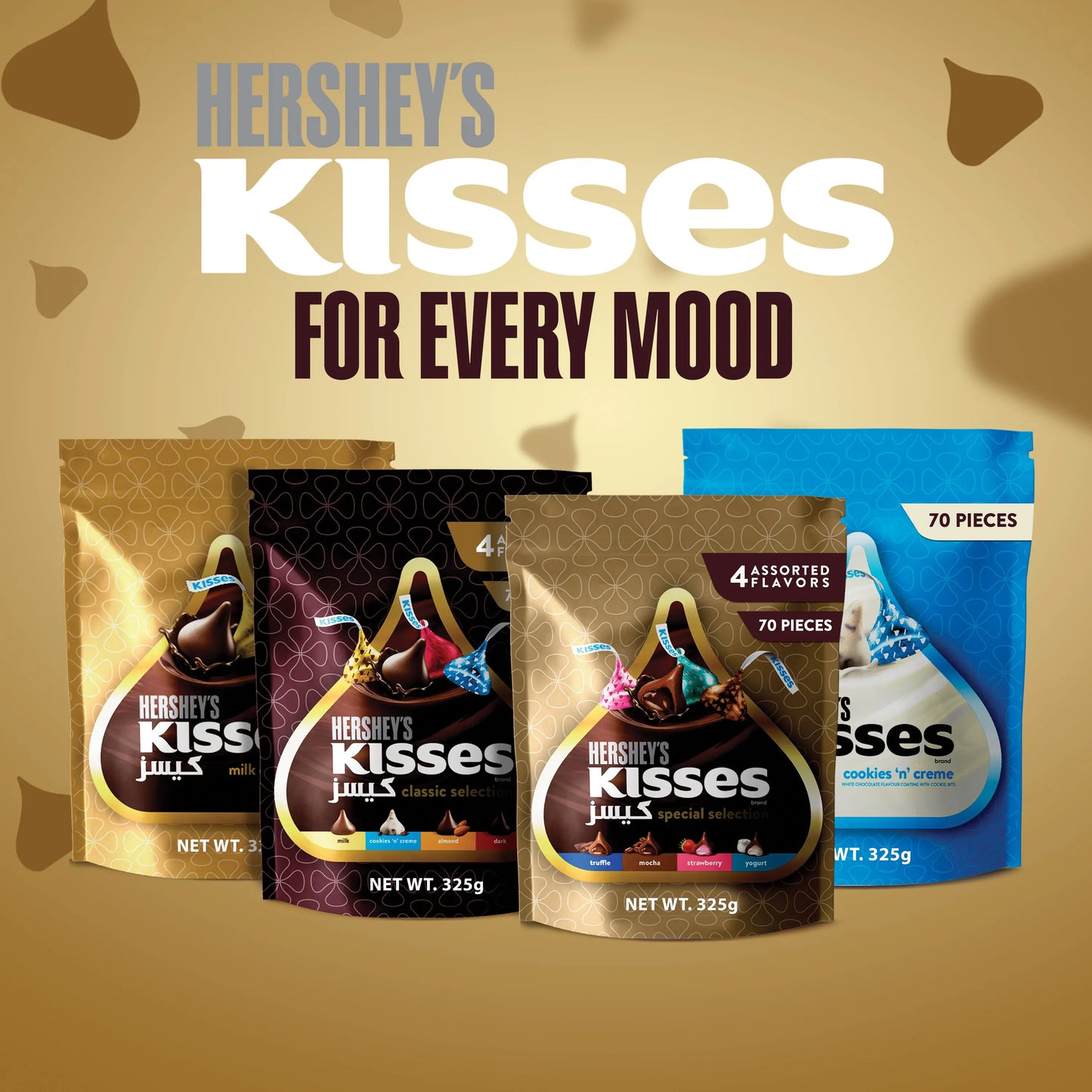 Hershey's Kisses Milk Chocolate 325gm Kisses