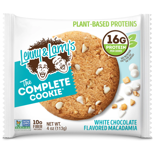 Lenny & Larry's White Chocolate Macadamia Complete Cookie, Plant Based Proteins, Non GMO,113gm Lenny & Larry's