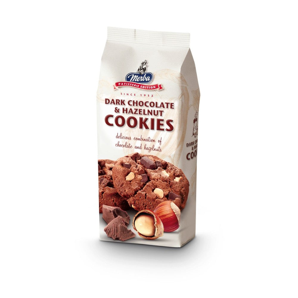 Merba Patisserie Dark Chocolate and Hazelnut Cookies 200g Merba