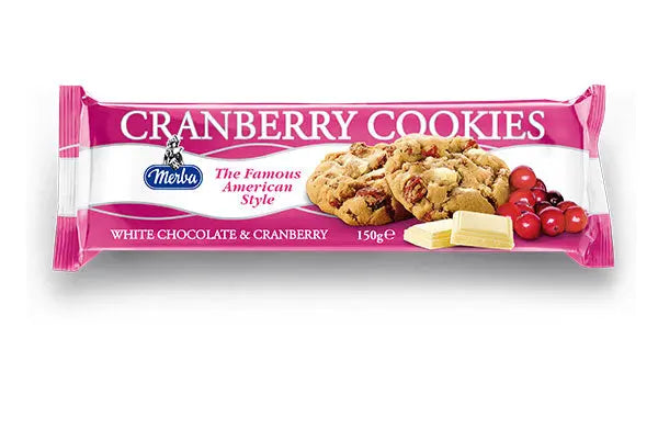 Merba White Chocolate Cranberry Cookies 150g Merba