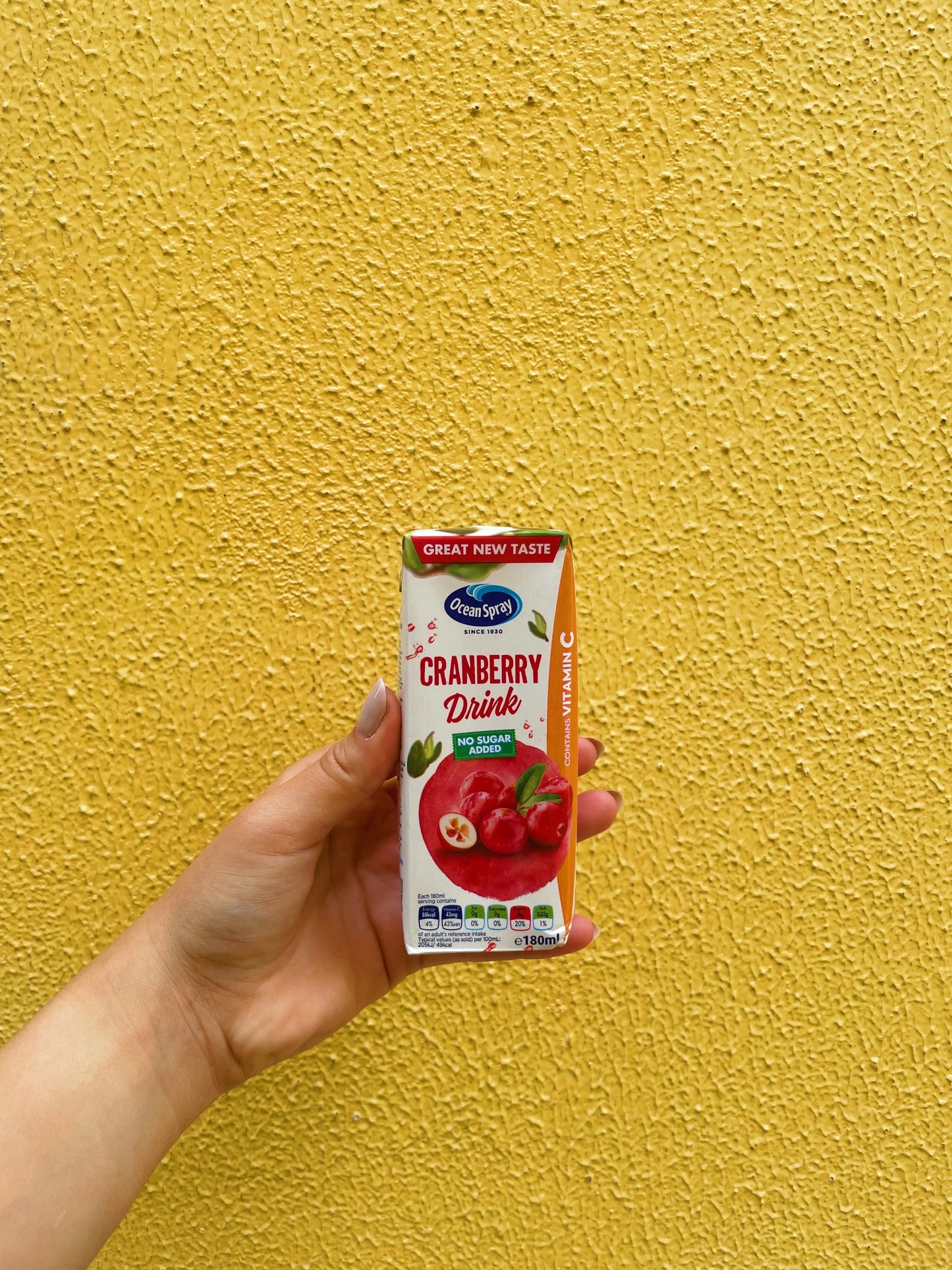 Ocean Spray Cranberry Classic No Sugar Juice Drink 180ml Ocean Spray