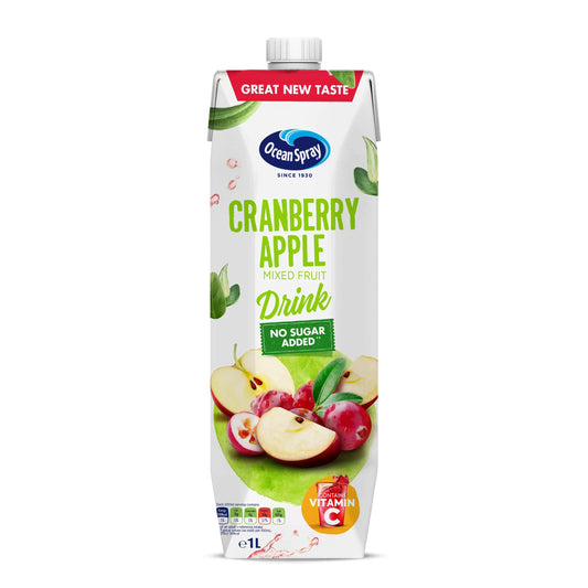 Ocean Spray Cranberry and Apple Juice Drink - No Sugar 1L Ocean Spray