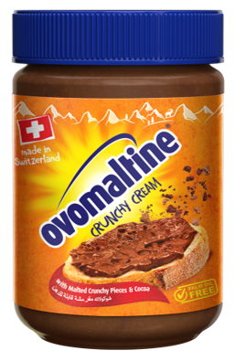 Ovomaltine Swiss Chocolate Spread with Malty Crunchy Pieces & Cocoa, 33% Malt,680g