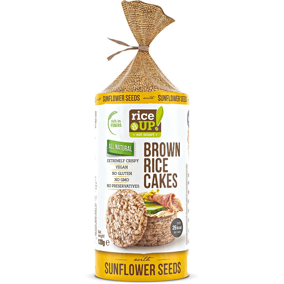 Rice Up Whole Grain Rice Cakes Sunflower Seeds 120g Rice Up